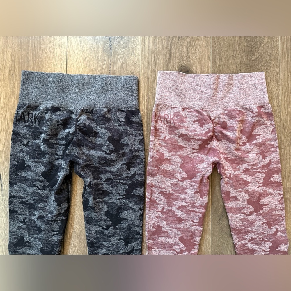 Gymshark Seamless Camo Leggings Bundle 2 Pairs High Waist Activewear Size Small - Picture 6 of 12